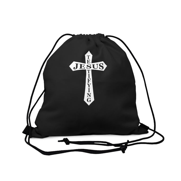 Testifying Jesus edition Outdoor Drawstring Bag